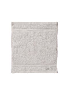 اشتري Deyarco Princess Terry 100% Cotton 480 Gsm Face Towel, Super Soft Quick Dry Highly Absorbent Dobby Border Ring Spun, Size: 30 X 30Cm, White في الامارات