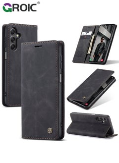 اشتري For Samsung Galaxy S24 Case, Luxury Leather Wallet Cover, Leather Wallet Case Classic Design with Card Slot and Magnetic Flip Folding Case,Samsung S24 Phone Shell 6.1'' في الامارات