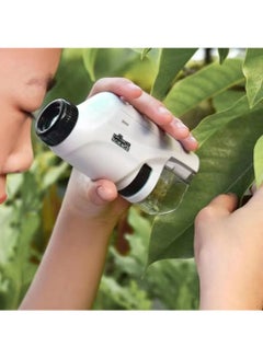 اشتري Mini Pocket Microscope Kit 60 To120x Portable Laboratory Microscope With LED Light For Kids Science Experiment Utensils في الامارات