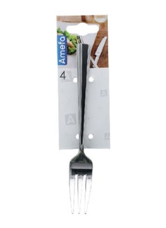 Buy 4-Piece Moderno 18/10 Stainless Steel Dishwasher Safe Cake Fork Silver 18 x 2.6 x 4.6 cm 1923X1VDXCAN4 in Saudi Arabia