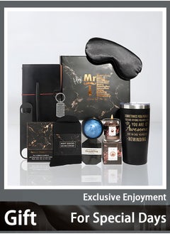 Buy Gift Baskets for Men - Birthday Gift Box Set Contains 12 Items Inspirational Gifts Relaxing Spa Treatment Packages for Men Friendship Friend Gifts for Men in UAE