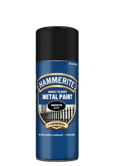 اشتري Hammerite Aerosol Spray Paint Smooth Black 400ml في الامارات