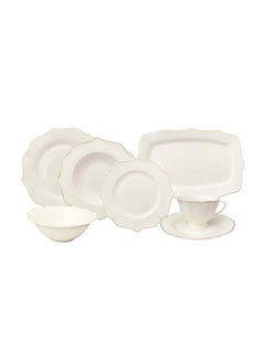 اشتري Alana 64-Piece New Bone China Dinner Set - White في الامارات