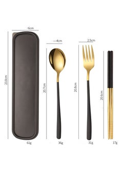 Buy M MIAOYAN Stainless steel portable cutlery set 3 pieces in Saudi Arabia