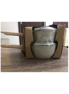 Buy Non Stick Aluminium Saucepan With Lid Ceramic Coating Healthier Ceramic Chemical Free Nonstick Heat Resistant Exterior Double Triple Coating in UAE