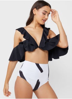 Buy Ruffle Sleeve Bikini Set in UAE