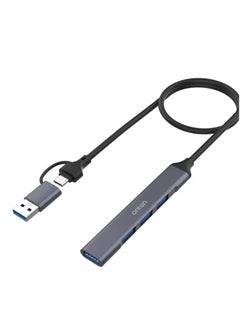 Buy USB C + USB 3.0 to 4 USB Ports for MacBook Pro, iMac 2021, USB Splitter Aluminum Alloy in Egypt