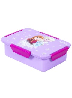 Buy Disney Frozen Princess 1 , 2 , 3 , 4 Compartment Convertible Bento Lunch Box - Purple in UAE
