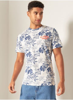 Buy Floral Print Crew Neck T-Shirt in UAE