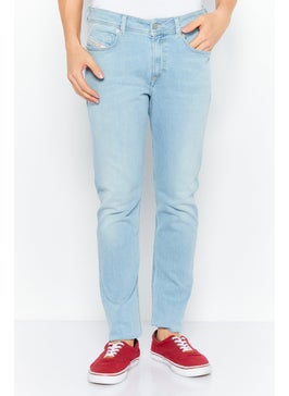 اشتري Men 1979 Sleenker Skinny Fit Plain Stretchable Jeans, Blue في الامارات