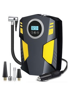 Buy Digital Car Tyre Inflator Air Compressor with Auto Stop and LED Light 12V Fast Portable Air Pump for Car Bicycle Motorcycle Ball Air Mattress in Saudi Arabia