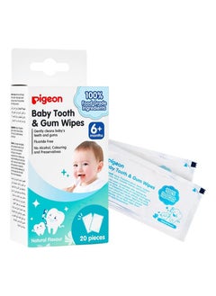 Buy Baby Tooth & Gum Wipes.The wipes are made of 100% cotton and individually wrapped. Pigeon Baby Teeth & Gum Wipes are gentle, safe and hygienic to use in your baby's mouth. in Saudi Arabia