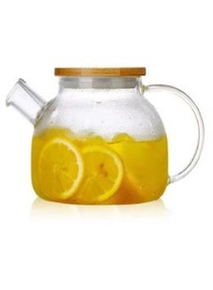 اشتري طقم إبريق شاي زجاجي مقاوم للحرارة شفاف 1000ملليلتر في السعودية