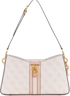 Buy Guess Ginevra Logo Women's Elite Shoulder Bag Pink Fashion Versatile Classic SB867518 in UAE