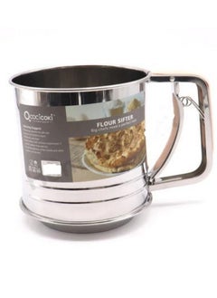 Buy Large Stainless Steel Multilayer Flour Sifter with Grey Handle in UAE