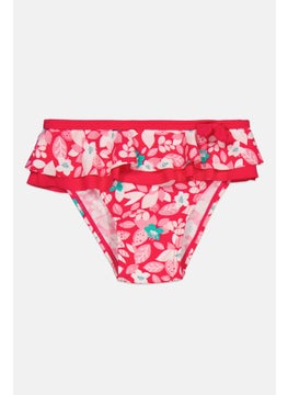 اشتري Toddler Girl Floral Print Swimwear Panty, Dark Pink Combo في الامارات