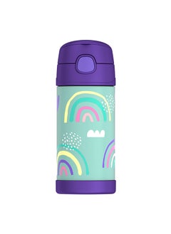 Buy Thermos Funtainer Stainless Steel Kids Rainbows Bottle 355Ml, F40123Ra, Kids Water Bottle With Straw, Insulated Flask, Hydration Bottle With Lid in UAE