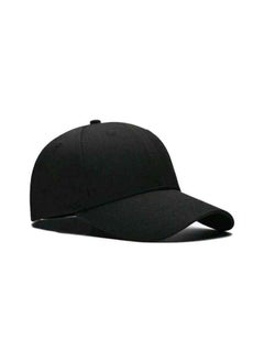 اشتري Sports baseball cap cap with back closure, casual summer, unisex, solid color, multi-colored, one size Black في مصر