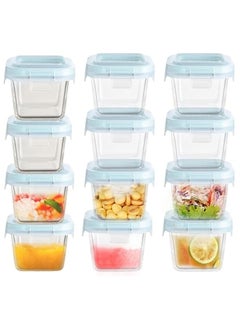 Buy Airtight & Leakproof Baby Food Containers - Baby Food Storage Pods for Effortless Mealtime - Set of 12 Square in UAE