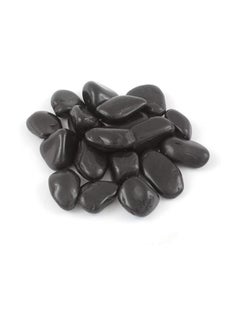 Buy ShinyStone Decorative Pebbles Natural Polished Pebbles River Pebbles for Miniature Garden Aquarium Decoration 1 3/8" 2.2 lb / 35.27 oz (Black) in Egypt