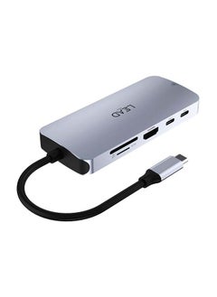 اشتري USB-C to PD+HDMI 4K/Multiport Adapter LHB09+SD+Micro RJ45, Space Gray في السعودية