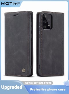 Buy Wallet Case Suitable for Samsung Galaxy A53 with Card Slots and Kickstand Leather Magnetic Adsorption Scratch Resistant Protective Cover in UAE