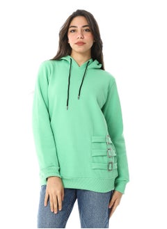 Buy Women Plain Closed Hoodie With Accessories in Egypt