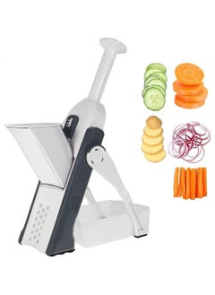 Buy Safe Slicer Mandoline Cutter for Various Vegetables, a Versatile Chopper for Kitchen Accessories, Creates Preset Salad Thickness with Adjusters, It is Easy to Use and Clean, and has a Slim Storage in UAE