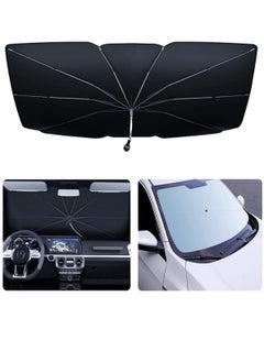 Buy Upgraded Car Sun Shade for Windshield Foldable Sunshades Umbrella for Car Front Windshield, Easy to Store and Use Protect Vehicle from UV Sun and Heat Fits Windshields of Various Sizes (57'' x 31'') in UAE