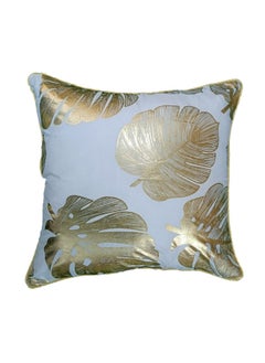 Buy Majestic Goldleaf Foil Printed Filled Cushion 45x45 Cm Golden in UAE