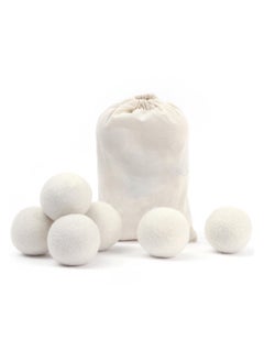 اشتري Wool Dryer Balls 6 Pack, Laundry Reusable Reduce Clothing Wrinkles, Wool Balls for Dryer, Natural Fabric Softener, New Zealand Wool, Saving Drying Time, Lint Free, Anti Static, Dryer Balls for Dryers في الامارات