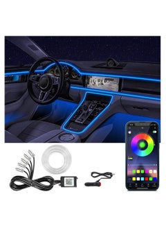 Buy Car Led Strip Lights, 16 Million Colors Rgb Interior with Music Mode, App Control and Timer Setting Ambient Lighting Kit, Scenes Optiongs Color Diy Fits All Cars in UAE