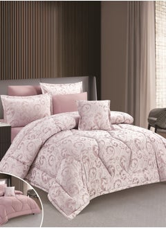 Buy Jacquard comforter set from Horse with a durable and soft fabric 4 pieces Single size in Saudi Arabia