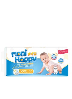 Buy Moni Happy Baby Diaper Pants Super Absorption, Fluffy non-woven fabric, Smart wetness detector, Double-leak guard-XXXL, Size 7, XXX Large| Suitable for babies over 17+ Kg and for 24+ Months - 40 pcs in UAE