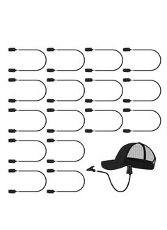 Buy Summer Hat Clip, 16 Pcs Windy Hat Strap Clips, Adjustable Hat Keeper Clip, Anti-Lost Strap with Cord Locks for Sports, Cap Retainers for Men Boating Rides Fishing Travel (Black) in UAE