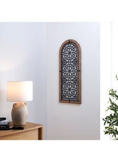 Buy Amelia Wood & Metal Wall Decor 40.64x2.54x95.25cm- Black in UAE