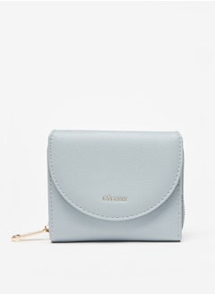 اشتري Women Solid Tri-Fold Wallet with Button Closure في الامارات