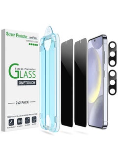 Buy amFilm 2+2 Pack Auto-Alignment for Samsung Galaxy S24+/S24 Plus 6.7" OneTouch Tempered Glass Privacy Screen Protector + Camera Lens Protector, 30 Seconds Auto-Alignment Tech, Bubble Free in Egypt