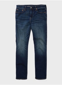 Buy Mid Wash Straight Fit Jeans in Saudi Arabia