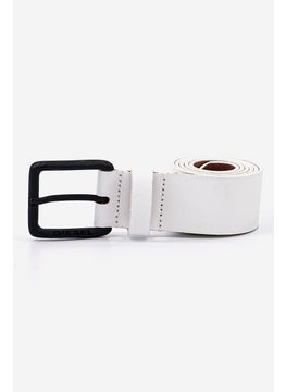 Buy Women Plain Synthetic Belt, White in Saudi Arabia