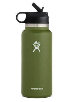 اشتري Stainless Steel Vacuum Insulated Water Bottle Outdoor Sports Kettle Thermos Cup 946ml 32oz Green في الامارات