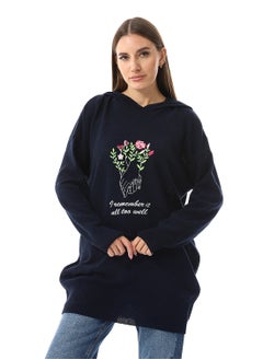 اشتري I Remember It Embroidered Hooded Sweater في مصر