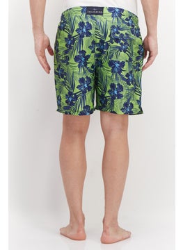 اشتري Men Printed Board Shorts Swimwear, Neon Green في الامارات