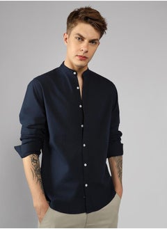 اشتري Dark Gunmetal Relaxed Fit Cotton Shirt – Stylish and Comfortable في الامارات