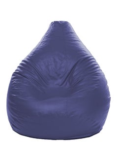 Buy Faux Leather Multi-Purpose Bean Bag With Polystyrene Filling Navy Blue in UAE