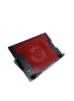 اشتري Foldable Laptop Cooling Pad with Single Fan and Light, Multicolor, 1000 RPM, Compatible with Laptops and Notebooks في مصر