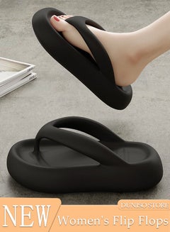 اشتري Comfortable Slippers for Women Non-slip Thick Sole Slide Sandal Open Toe Quick Drying Flip Flops House Bedroom Slippers Women's Bath Slipper House Sandals for Indoor & Outdoor في الامارات