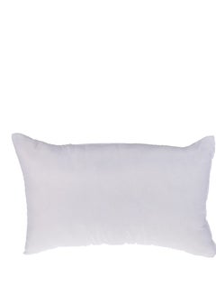 Buy Maestro Luxury Cushion Filler 100% Cotton Downproof outer fabric 400 grams with Microfiber filling with Single Cord Piping, Size: 30 x 50, White in UAE