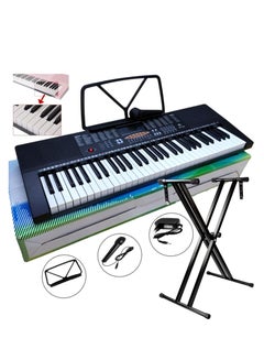 اشتري 61 key YM-288 Keyboard with stand Electronic Piano (Ym-288-Black with stand) في الامارات