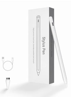 Buy Opulence Tilt Sensitivity Palm Rejection Stylus Pen for Apple iPad (2018 & After) 6/7/8/9th Generation/ipad Pro 11 / Pro 12.9(3rd/4th/5th)/Air 3&4&5, Precise Writing Drawing Digital iPad Pencil White. in UAE